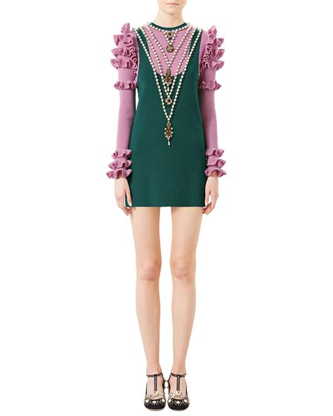 gucci green flower dress|gucci little black dress.